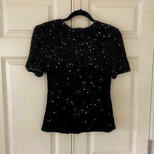 Vintage Beaded and Sequin Dressy Top, S
